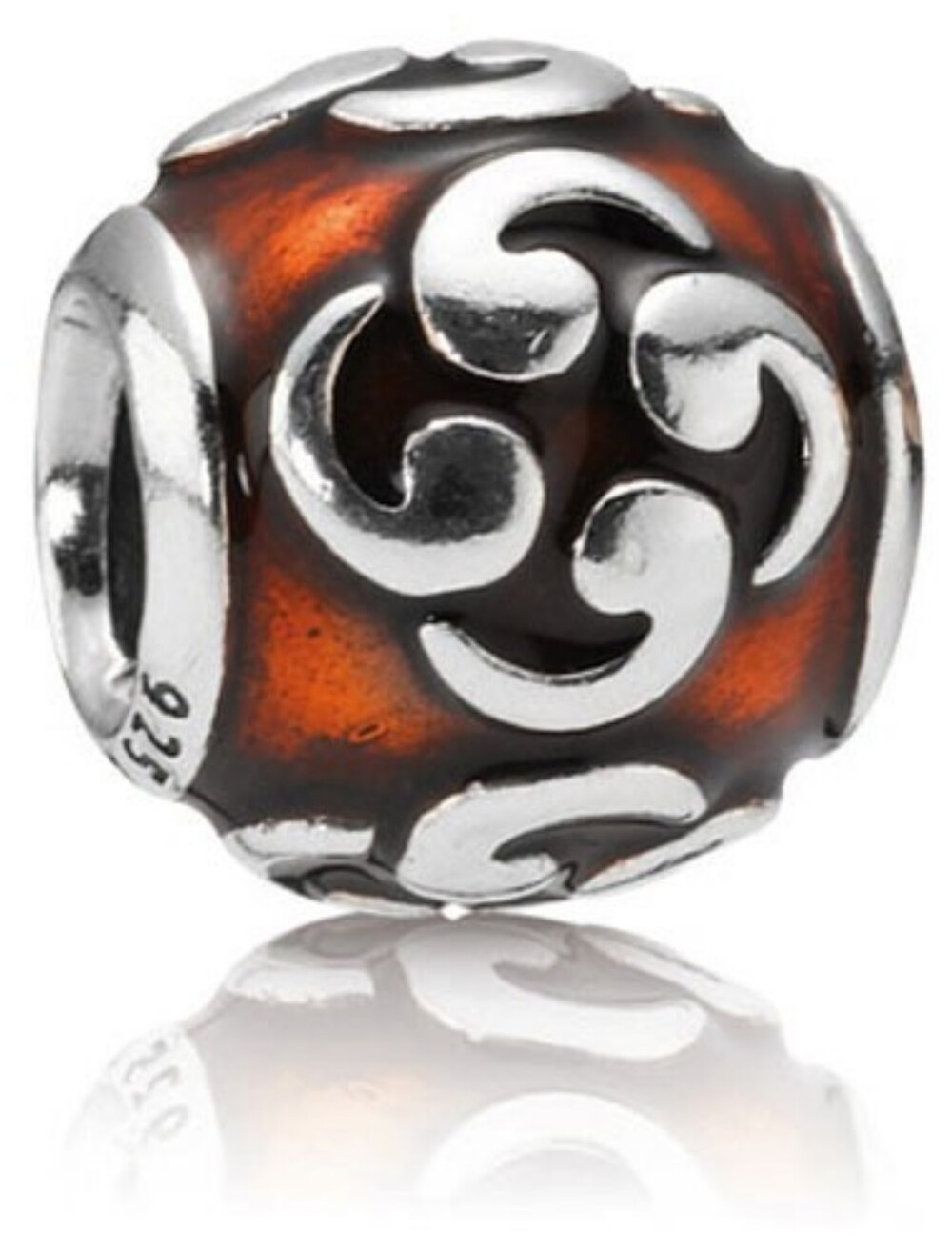 Authentic PANDORA Zen Bead Sterling Silver Bracelet Charm